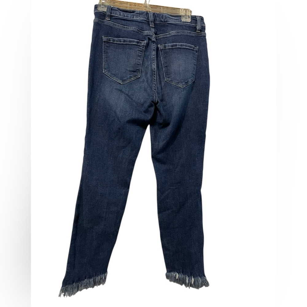 Kancan Destroyed Jeans KC8553D Dark Distressed Women’s size 7/27 frayed hem - Picture 4 of 16